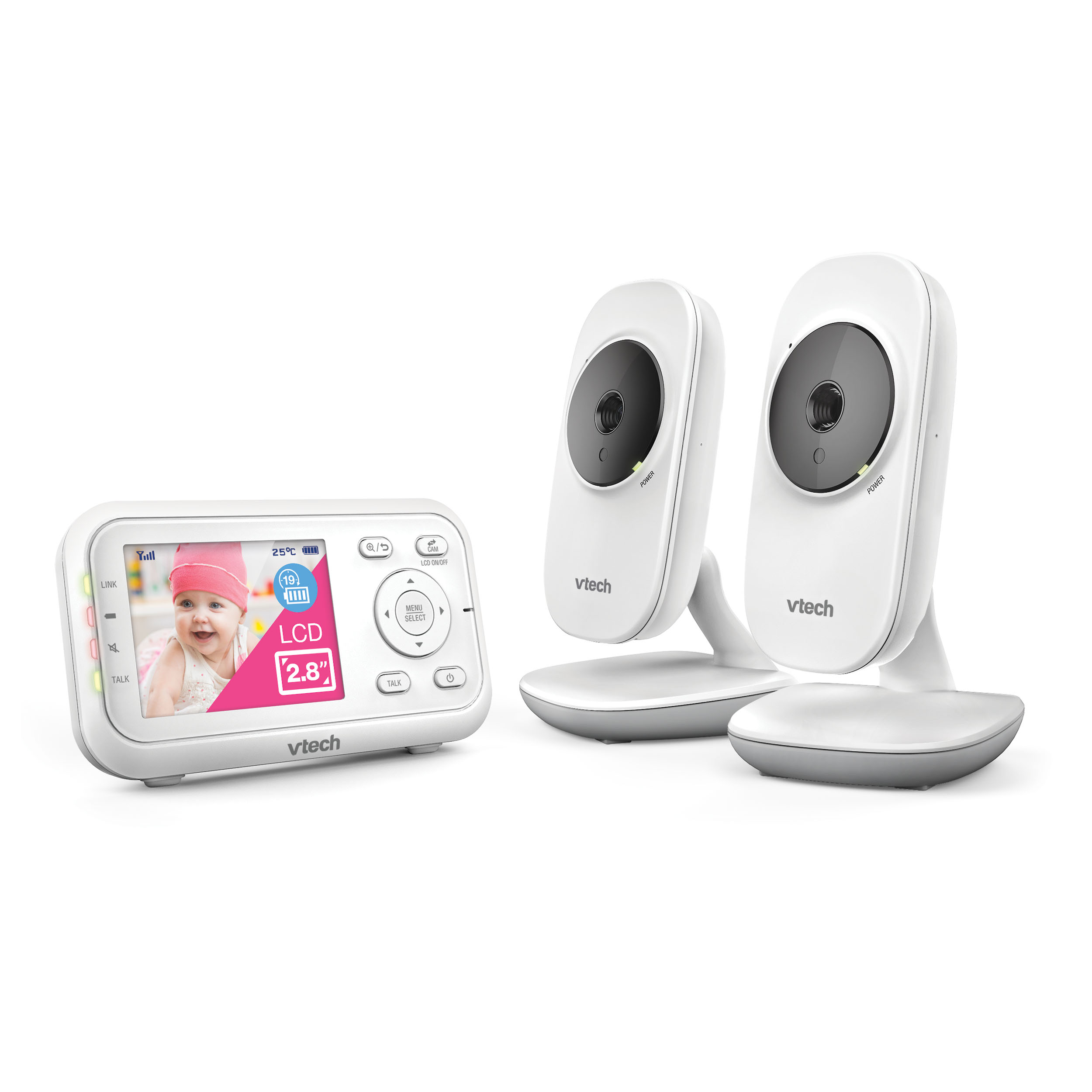 Vtech vm3252 safe & sound deals 2.8 inch video baby monitor